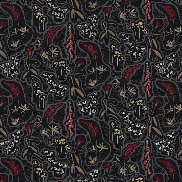 Hule Florens - negro-rojo - Arvidssons Textil