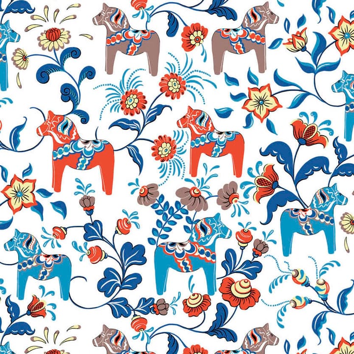 Hule Leksand, azul-naranja Arvidssons Textil