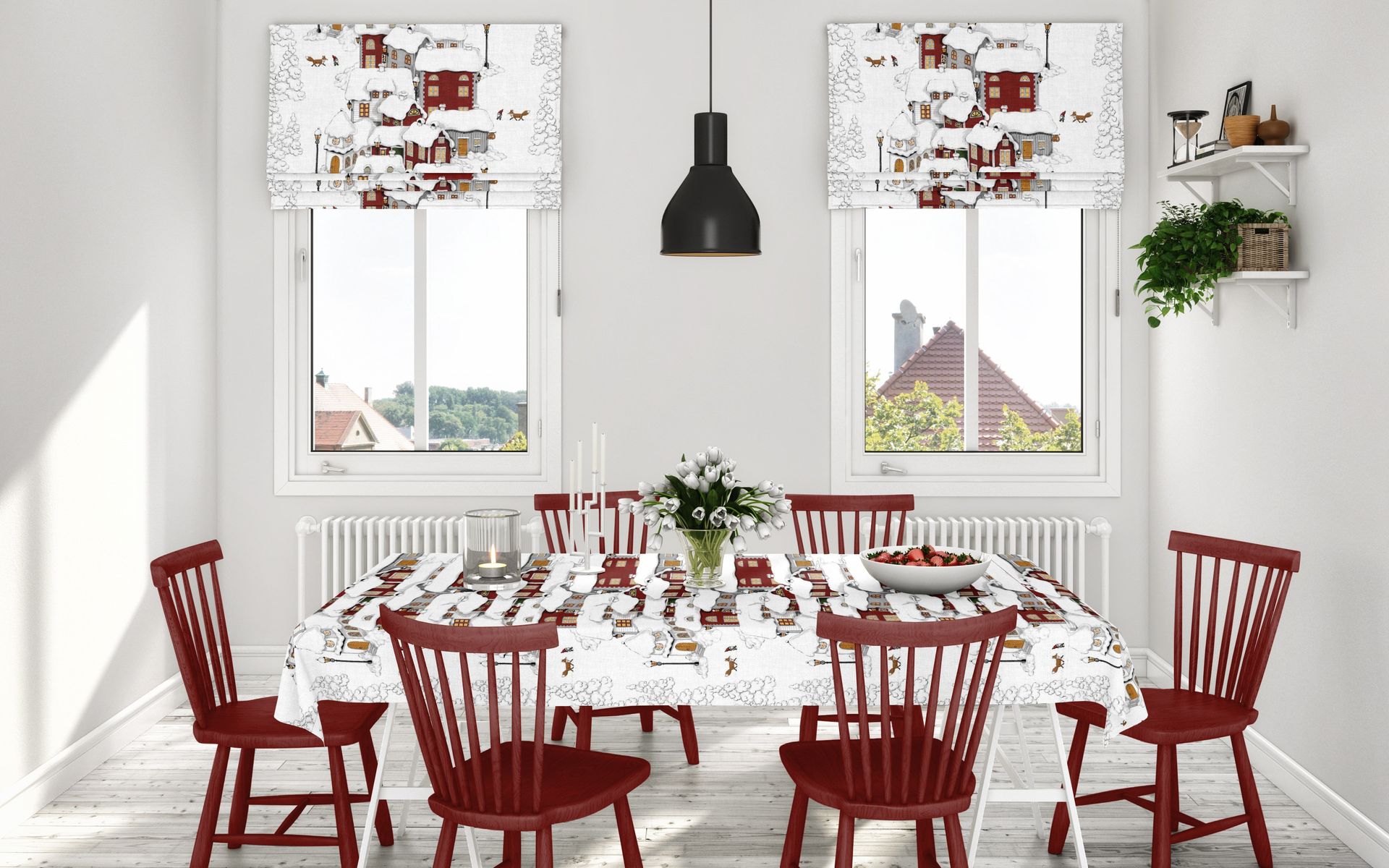 Hule Mikkel, Offwhite-gris-rojo Arvidssons Textil