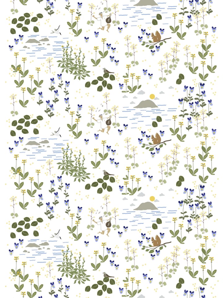 Hule Rönnerdahl - Offwhite-verde - Arvidssons Textil