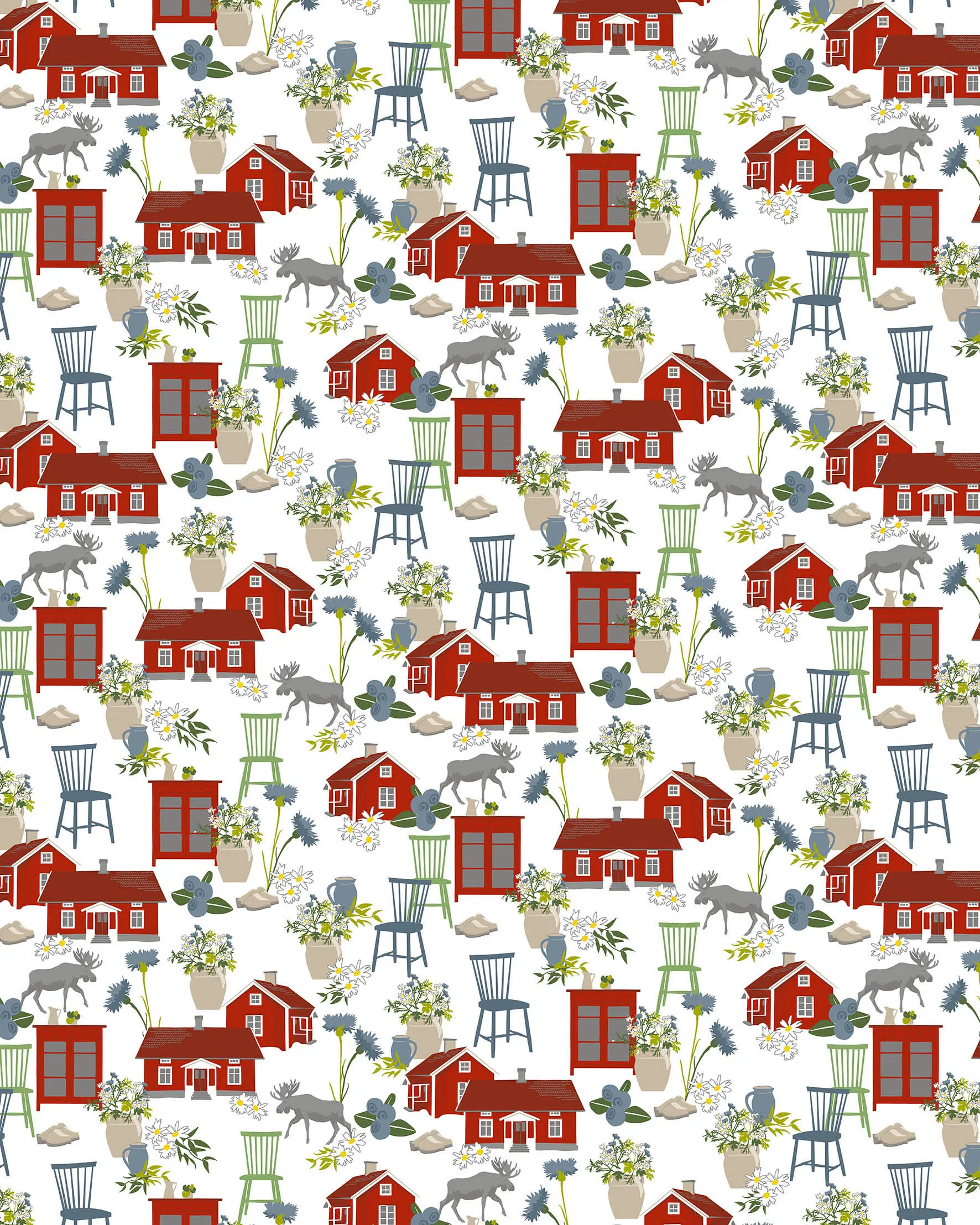 Hule Strövtåg, rojo Arvidssons Textil