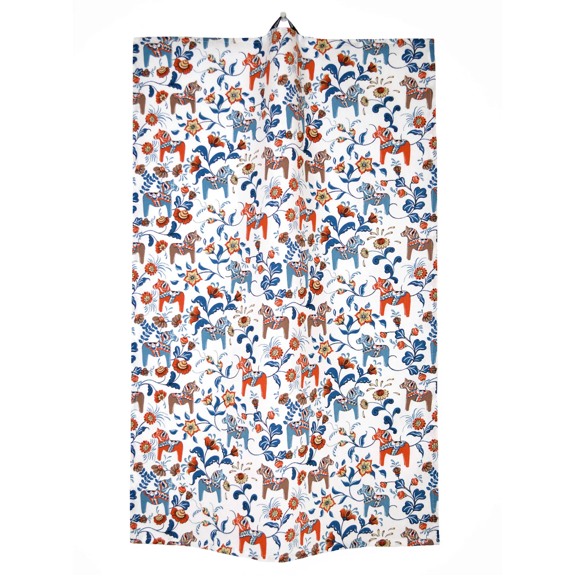 Paño de cocina Leksand mini, azul-naranja Arvidssons Textil