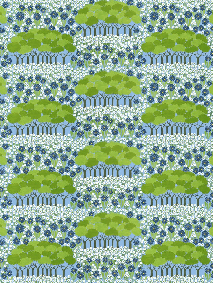 Tela Allé - verde-azul - Arvidssons Textil