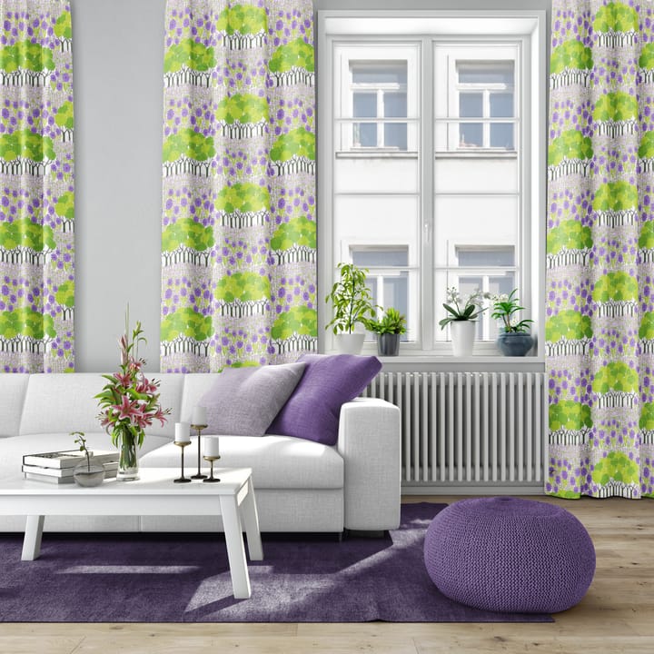 Tela Allé, verde-morado Arvidssons Textil