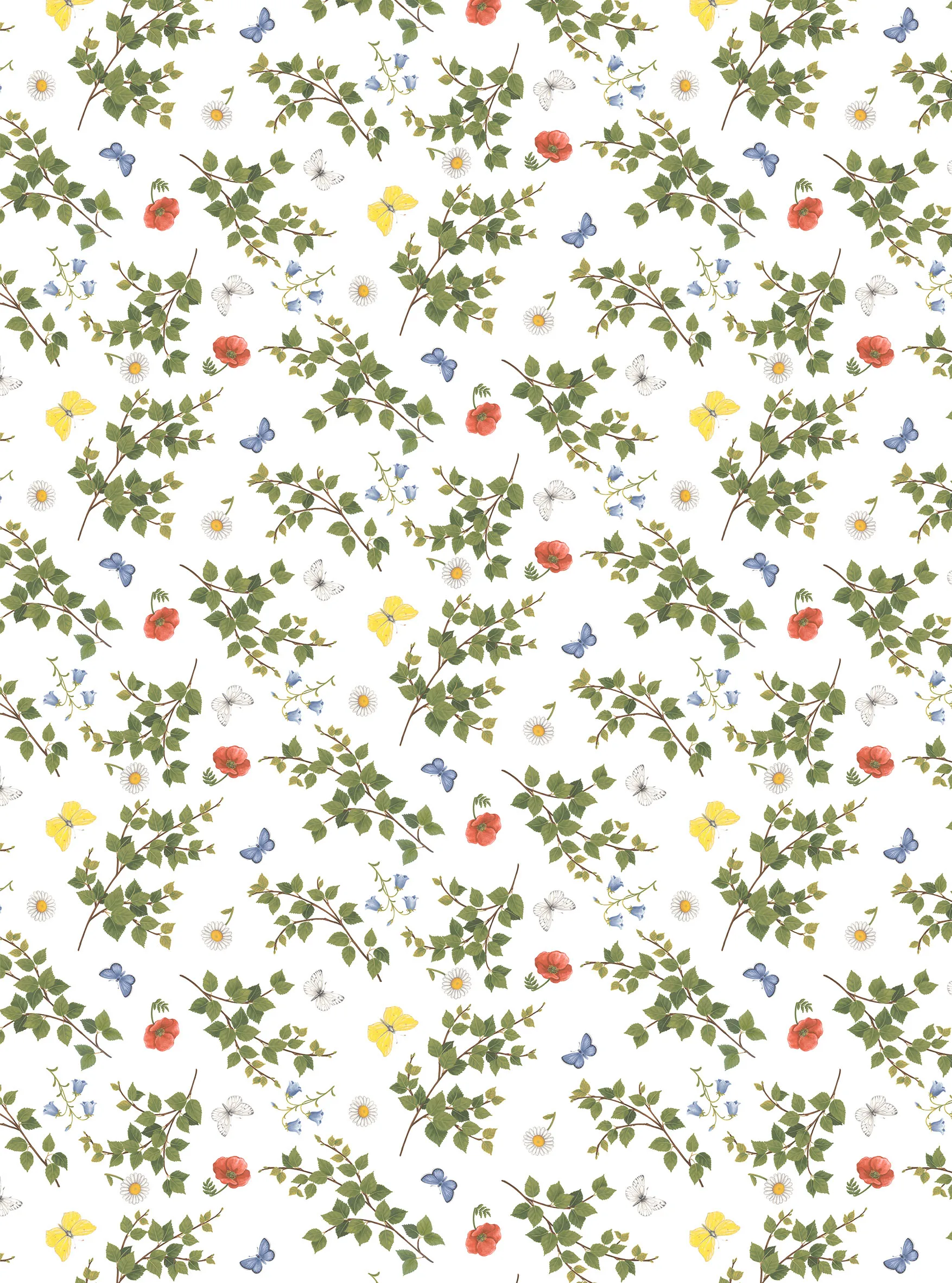 Tela Björkäng, verde-multi Arvidssons Textil