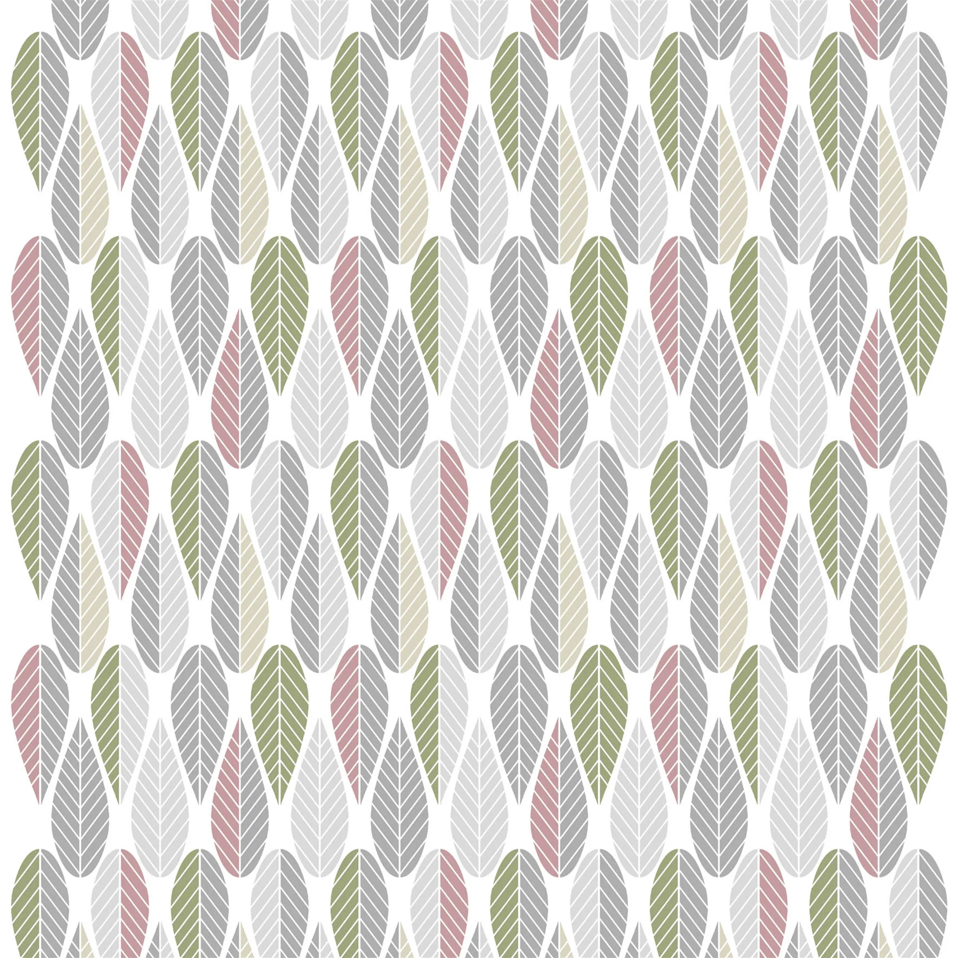 Tela Blader, rosa-gris-verde Arvidssons Textil