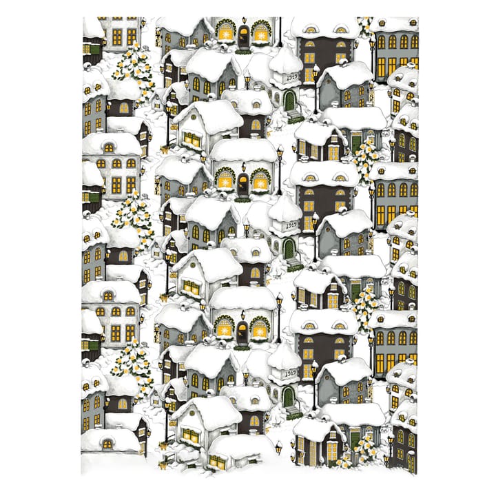 Tela de Navidad Lyckeby - Gris-blanco - Arvidssons Textil