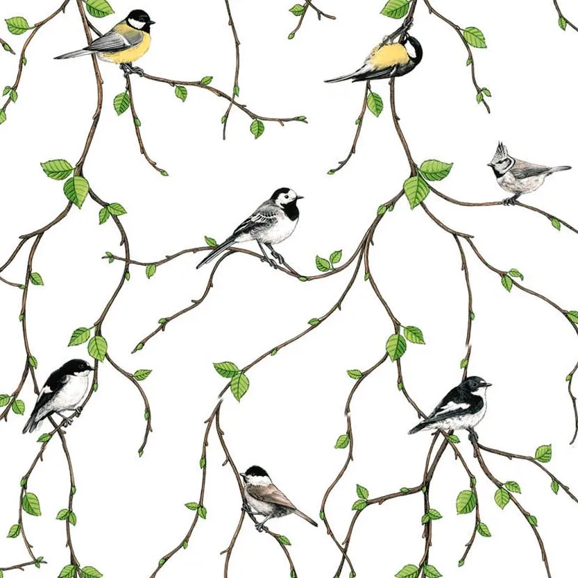 Tela Fågelfest, multi Arvidssons Textil