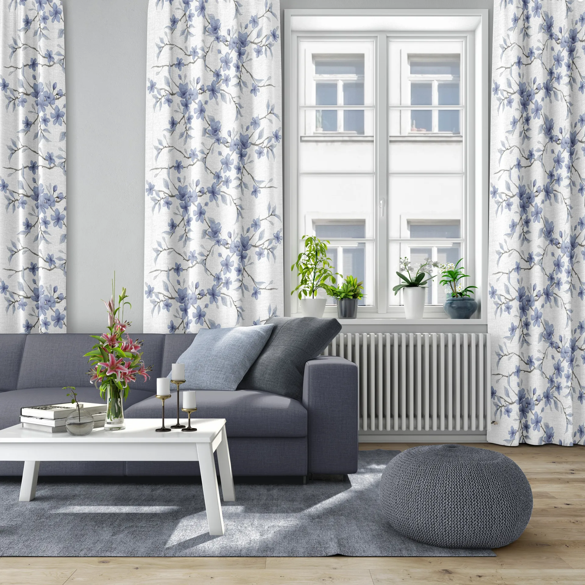 Tela Fägring, azul Arvidssons Textil