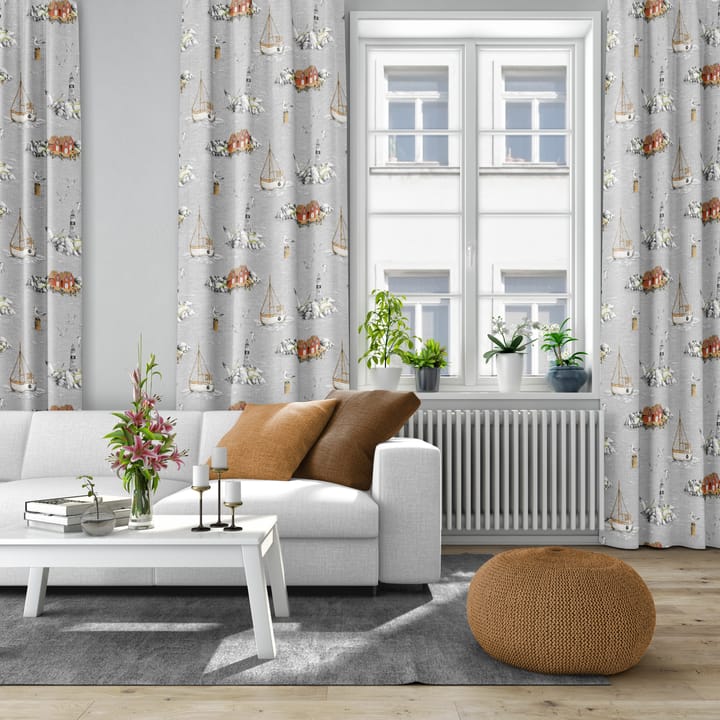 Tela Fiskeskär, gris Arvidssons Textil