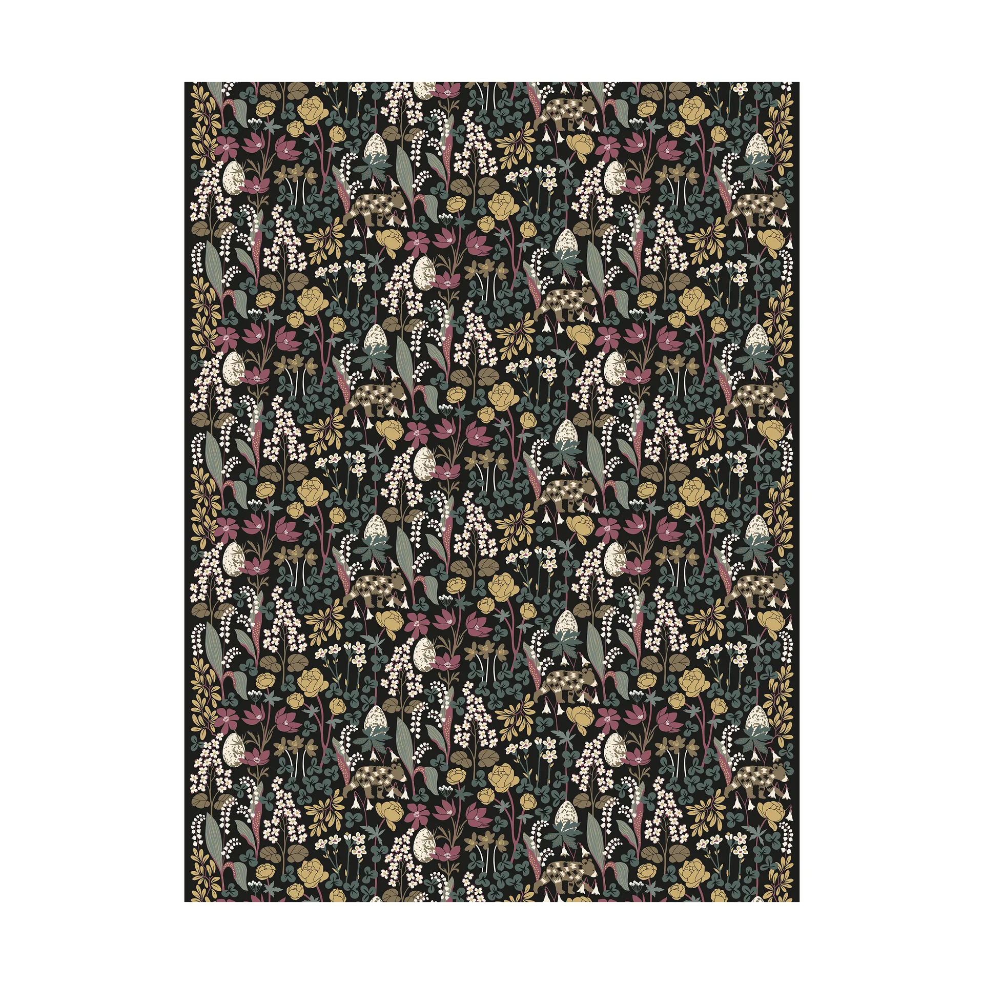 Tela Här sover ingen björn, Verde oscuro Arvidssons Textil