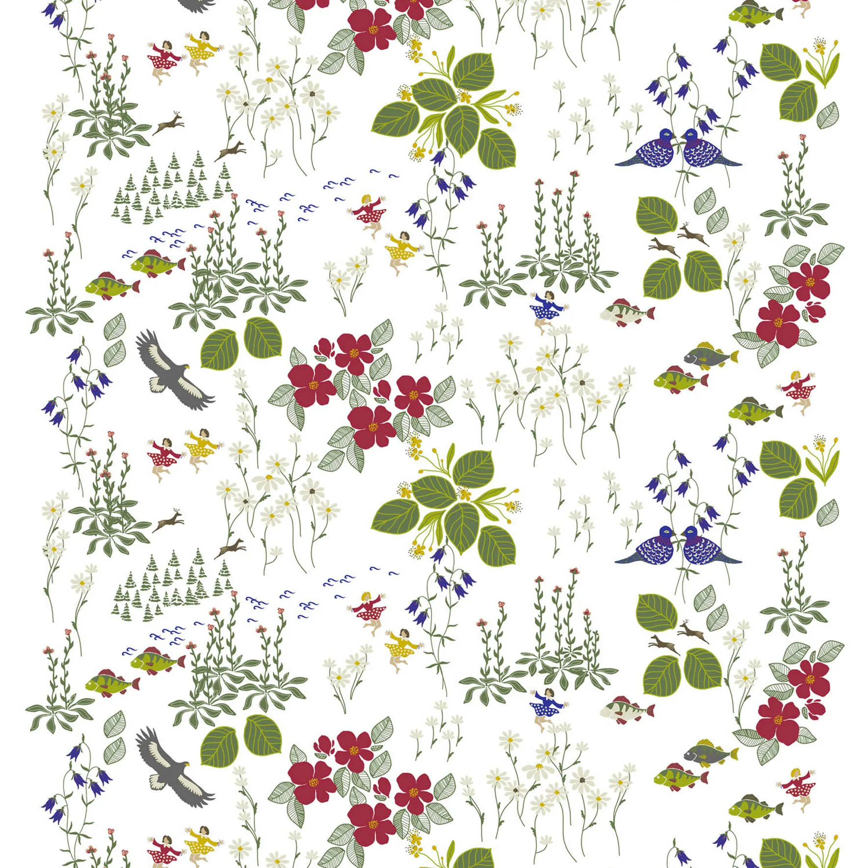 Tela Himlajorden, blanco Arvidssons Textil