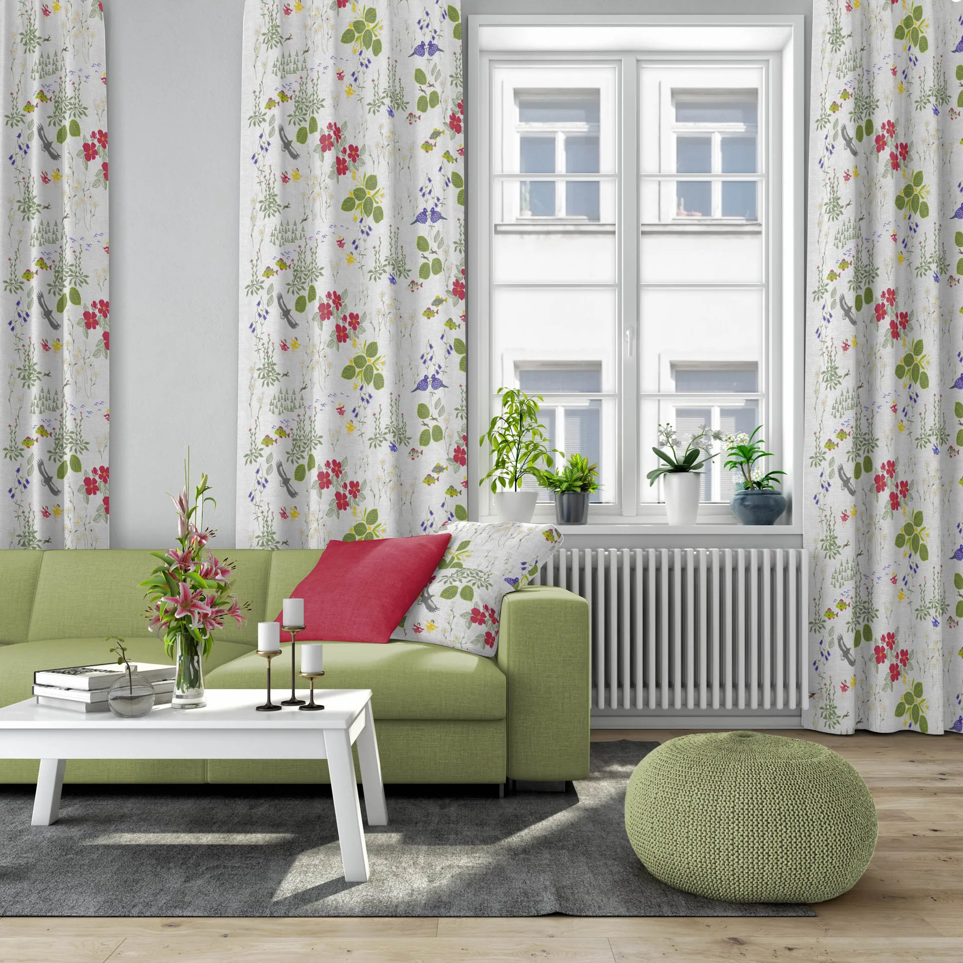 Tela Himlajorden, blanco Arvidssons Textil