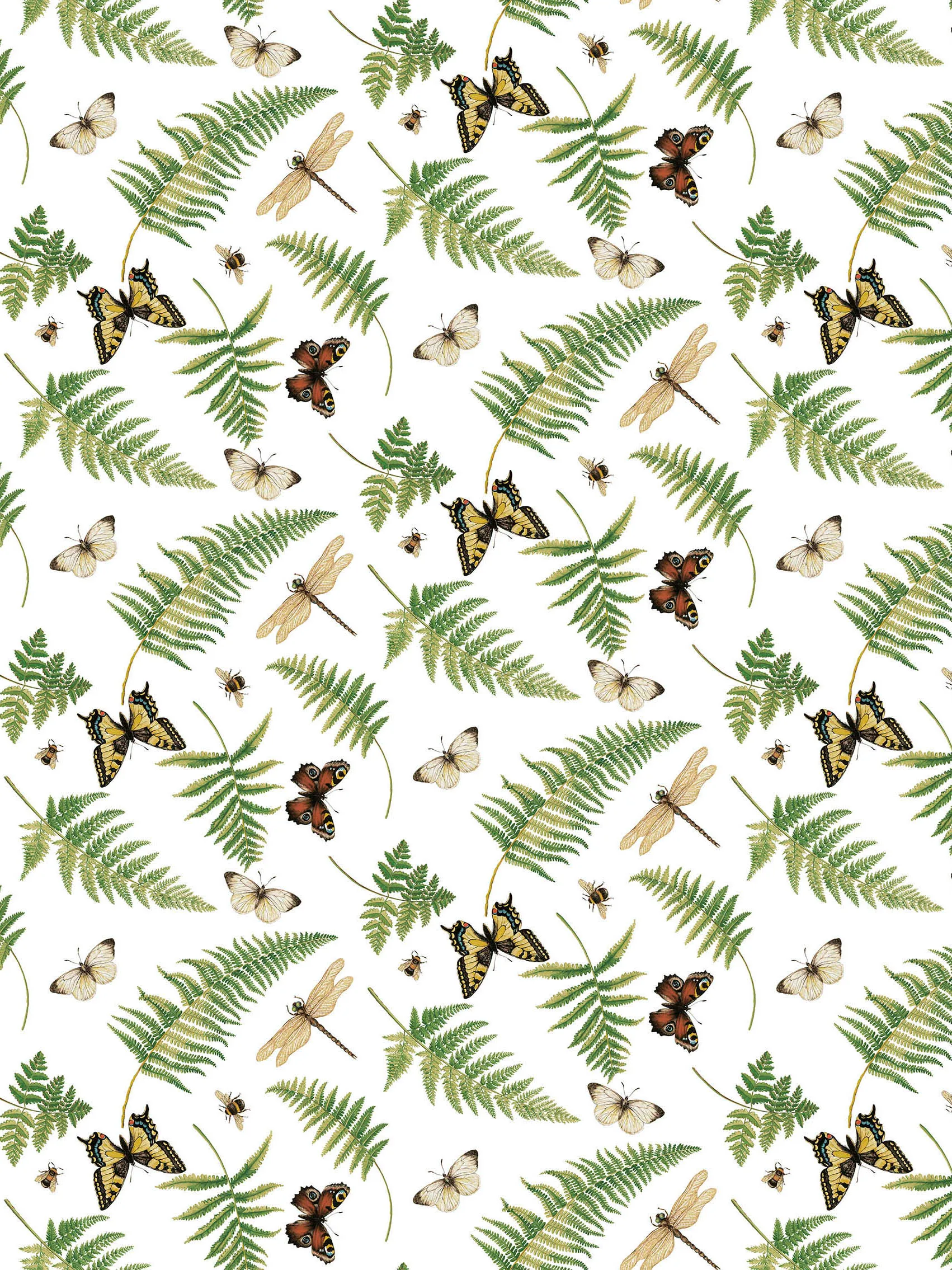 Tela Humlan, verde Arvidssons Textil