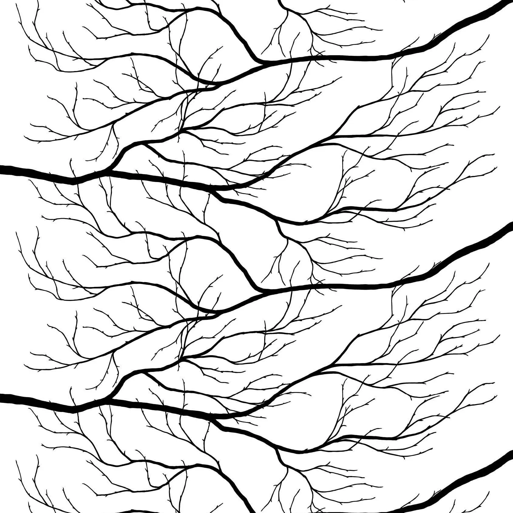 Tela Kvisten, negro-blanco Arvidssons Textil