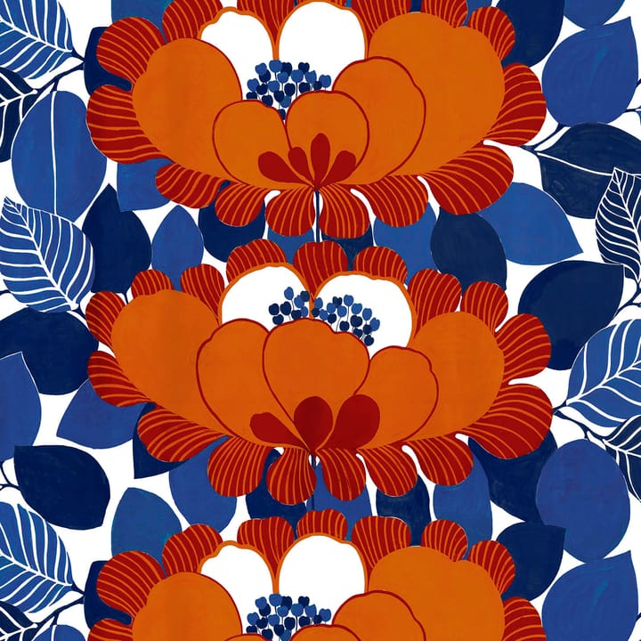 Tela Leia, rojo óxido-azul Arvidssons Textil