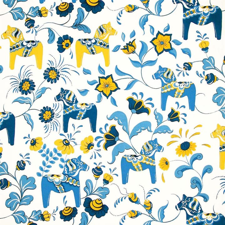 Tela Leksand - azul-amarillo - Arvidssons Textil