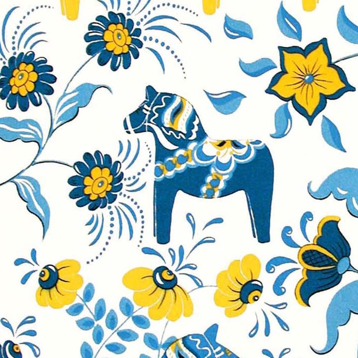 Tela Leksand, azul-amarillo Arvidssons Textil