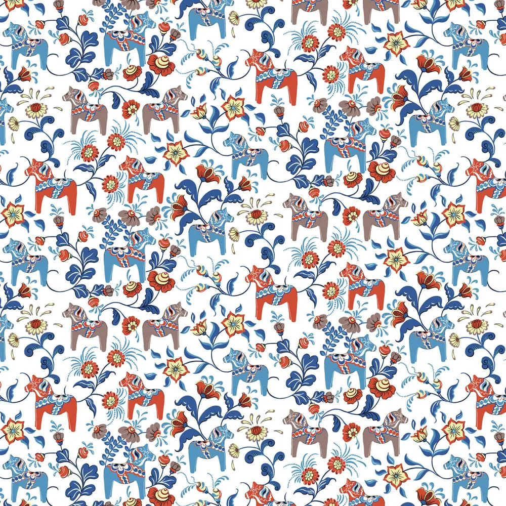 Tela Leksand, blanco Arvidssons Textil