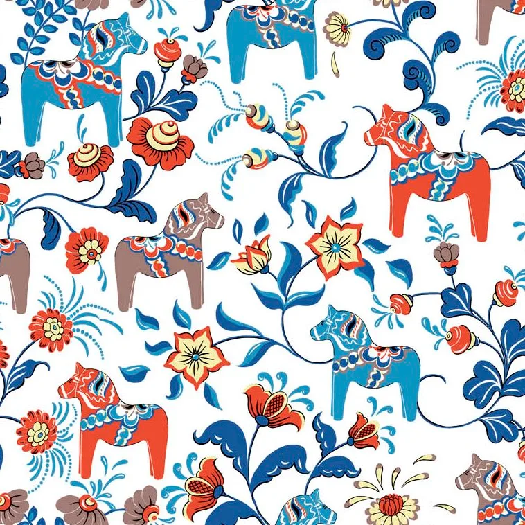 Tela Leksand, blanco Arvidssons Textil