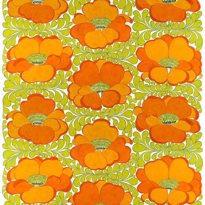Tela Love - verde-naranja - Arvidssons Textil