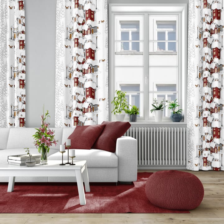 Tela Mikkel - Offwhite-gris-rojo - Arvidssons Textil