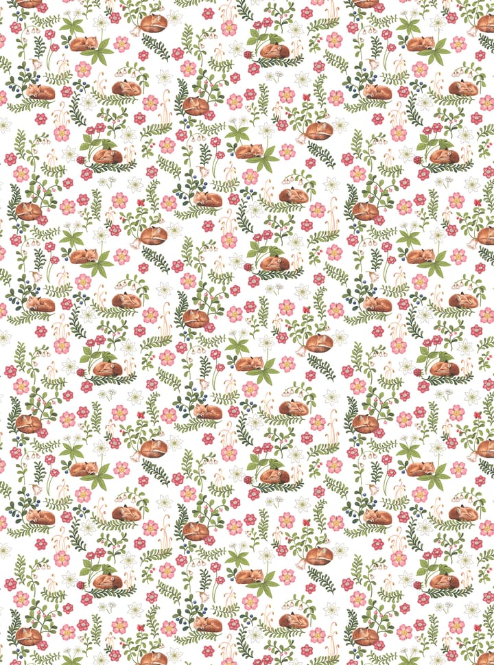 Tela Sova räv - verde-rosa - Arvidssons Textil