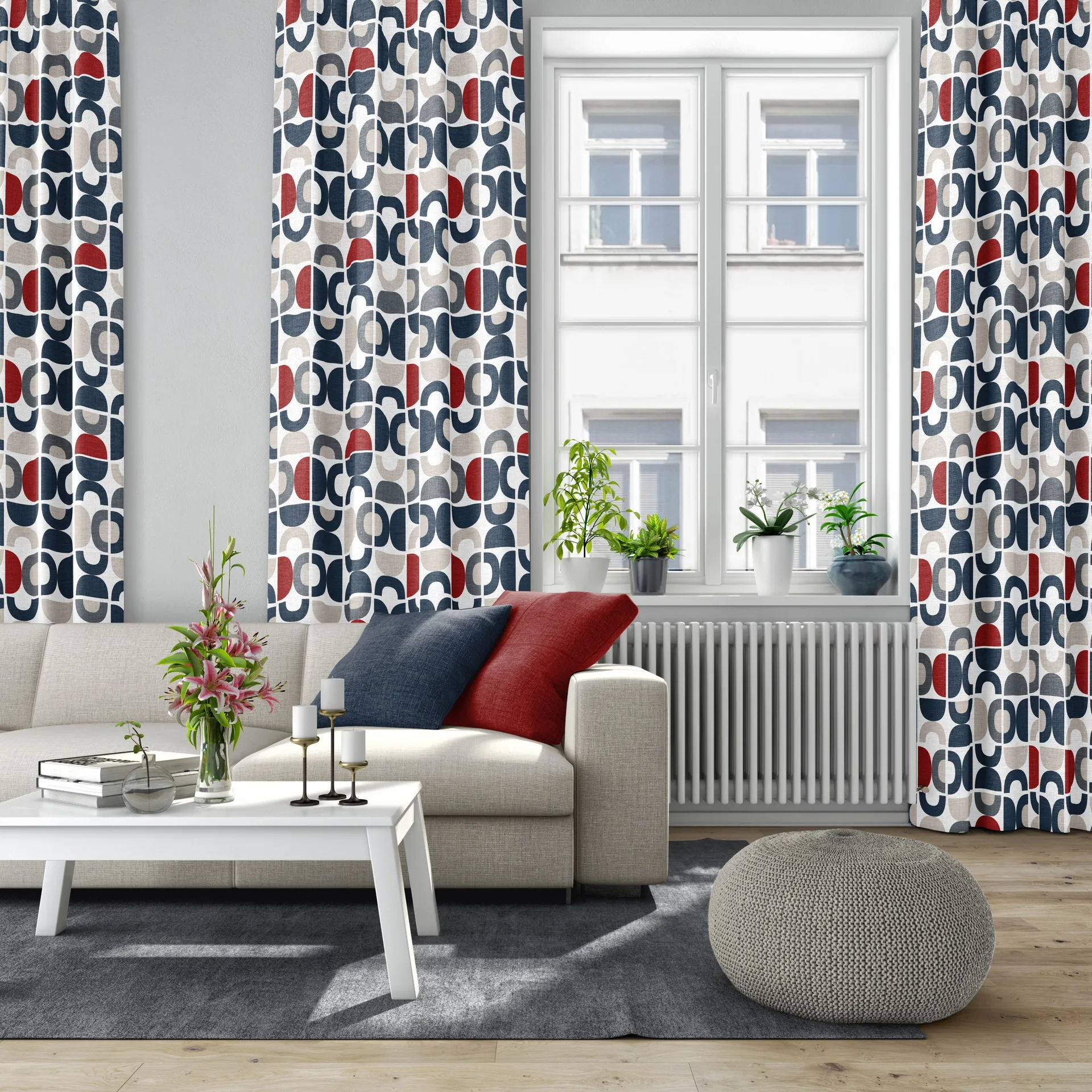 Tela Spiraldans, Azul Arvidssons Textil