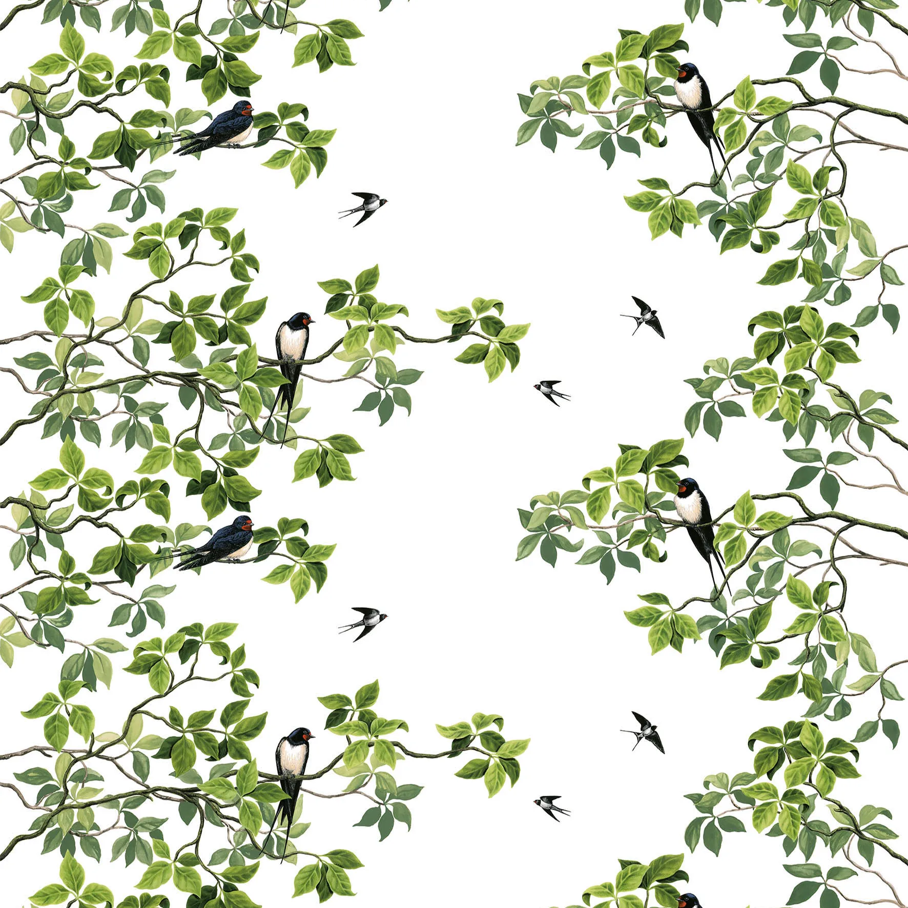 Tela Svallöv, blanco Arvidssons Textil