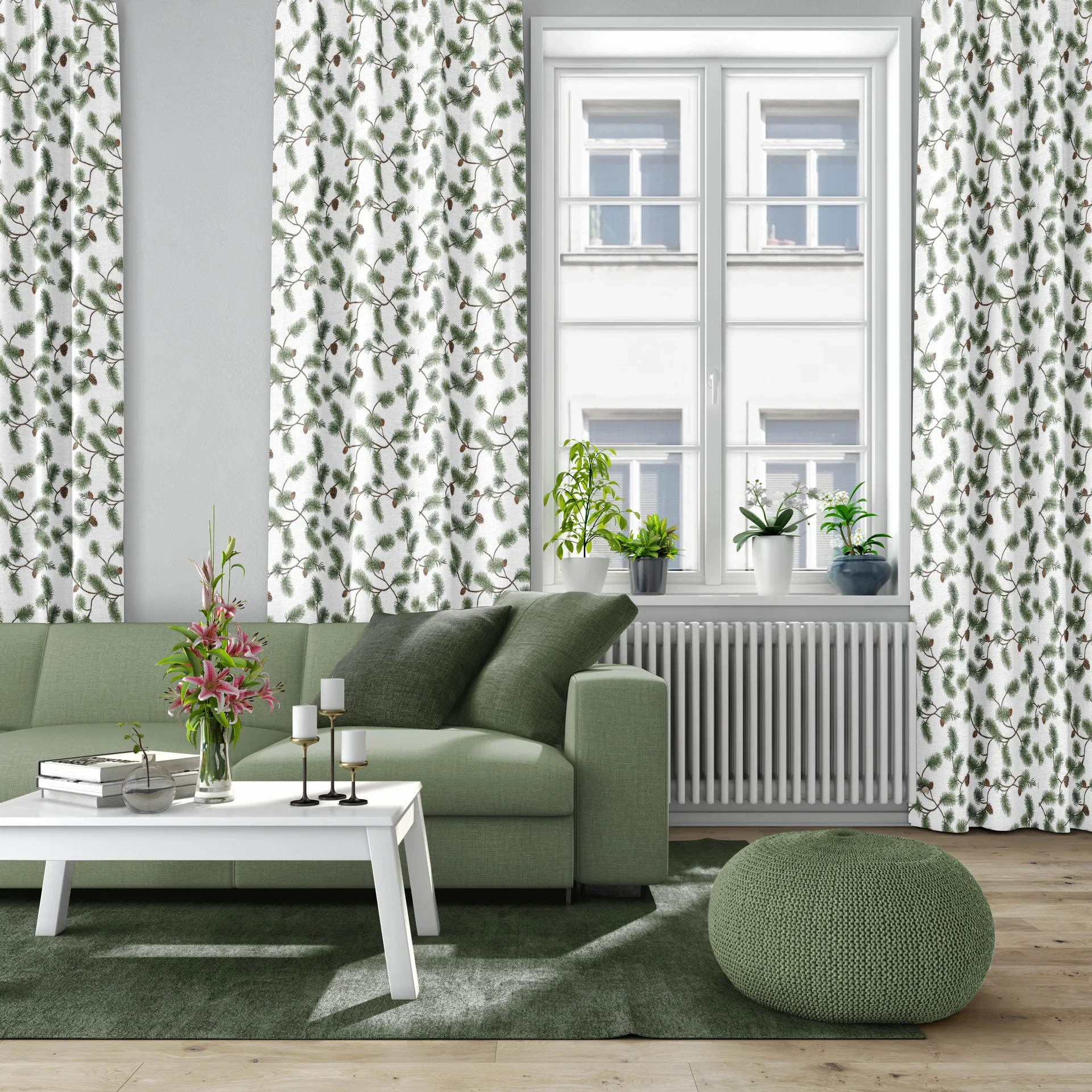 Tela Tallegren, verde Arvidssons Textil