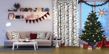 Tela Timmerbyn - Offwhite-gris-rojo - Arvidssons Textil