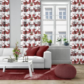 Tela Tomteboda - Off white-rojo - Arvidssons Textil