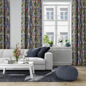 Tela Trädgård - azul - Arvidssons Textil