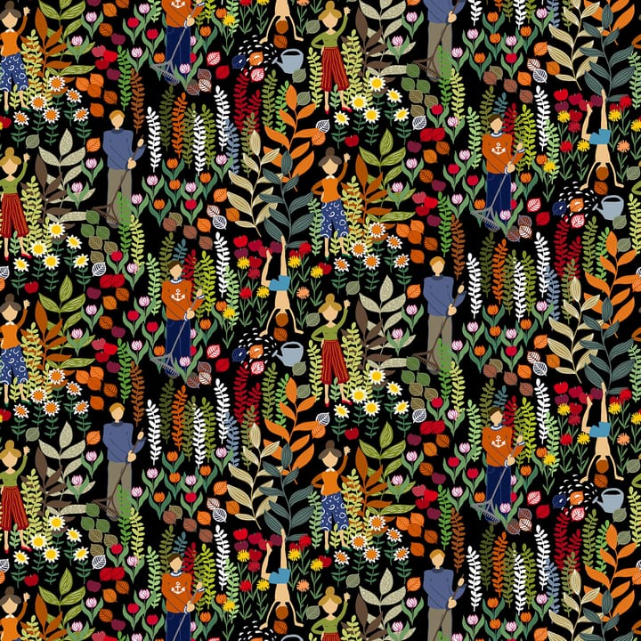 Tela Trädgård - negro-multi - Arvidssons Textil