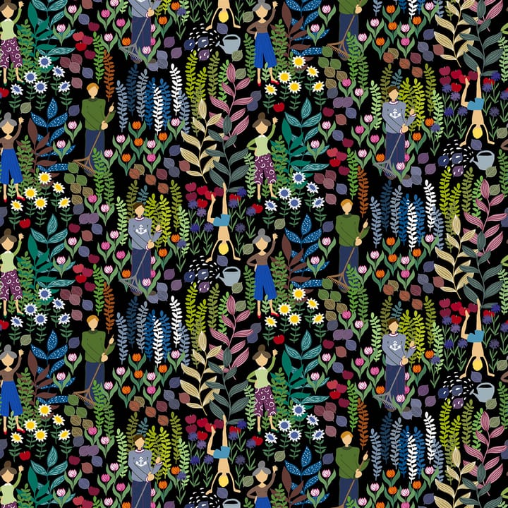 Tela Trädgård - negro - Arvidssons Textil