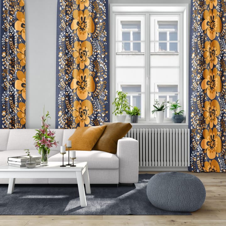 Tela Viveka, naranja-azul Arvidssons Textil