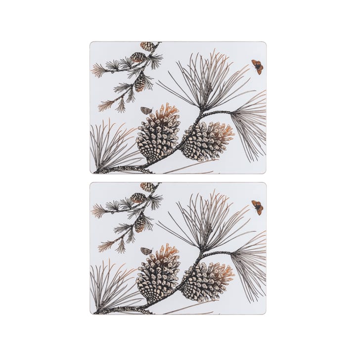 2 Manteles individuales Pine Cone - Cotton white - Åry Home