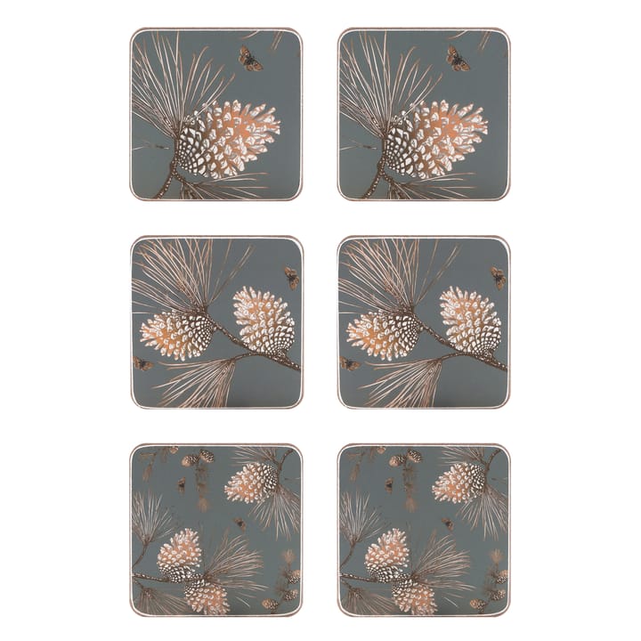 6 Posavasos Pine Cone - Moss grey - Åry Home