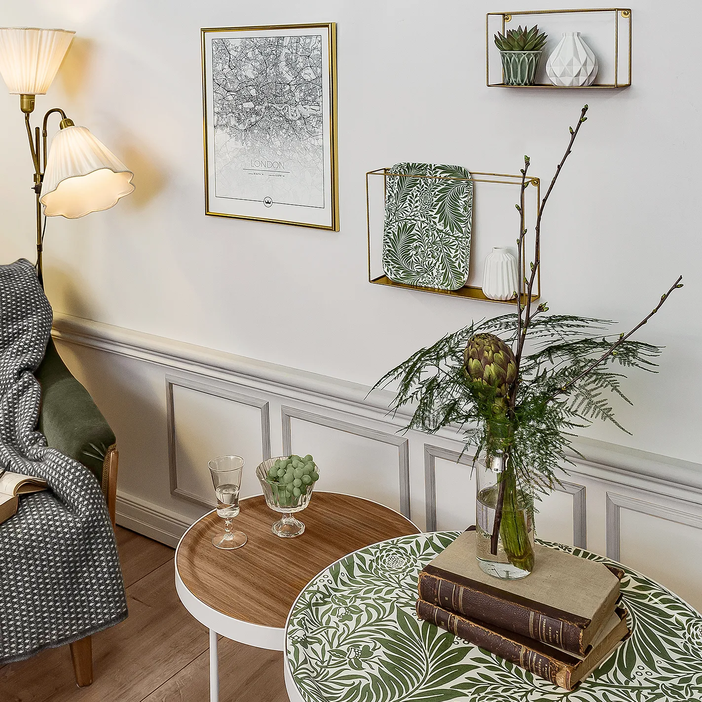 Bandeja Larkspur redonda, Ø65 cm Åry Home