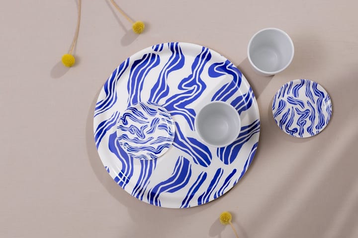 Bandeja Sudd Ø38 cm, Blue-white Åry Home