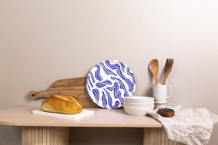 Bandeja Sudd Ø38 cm, Blue-white Åry Home