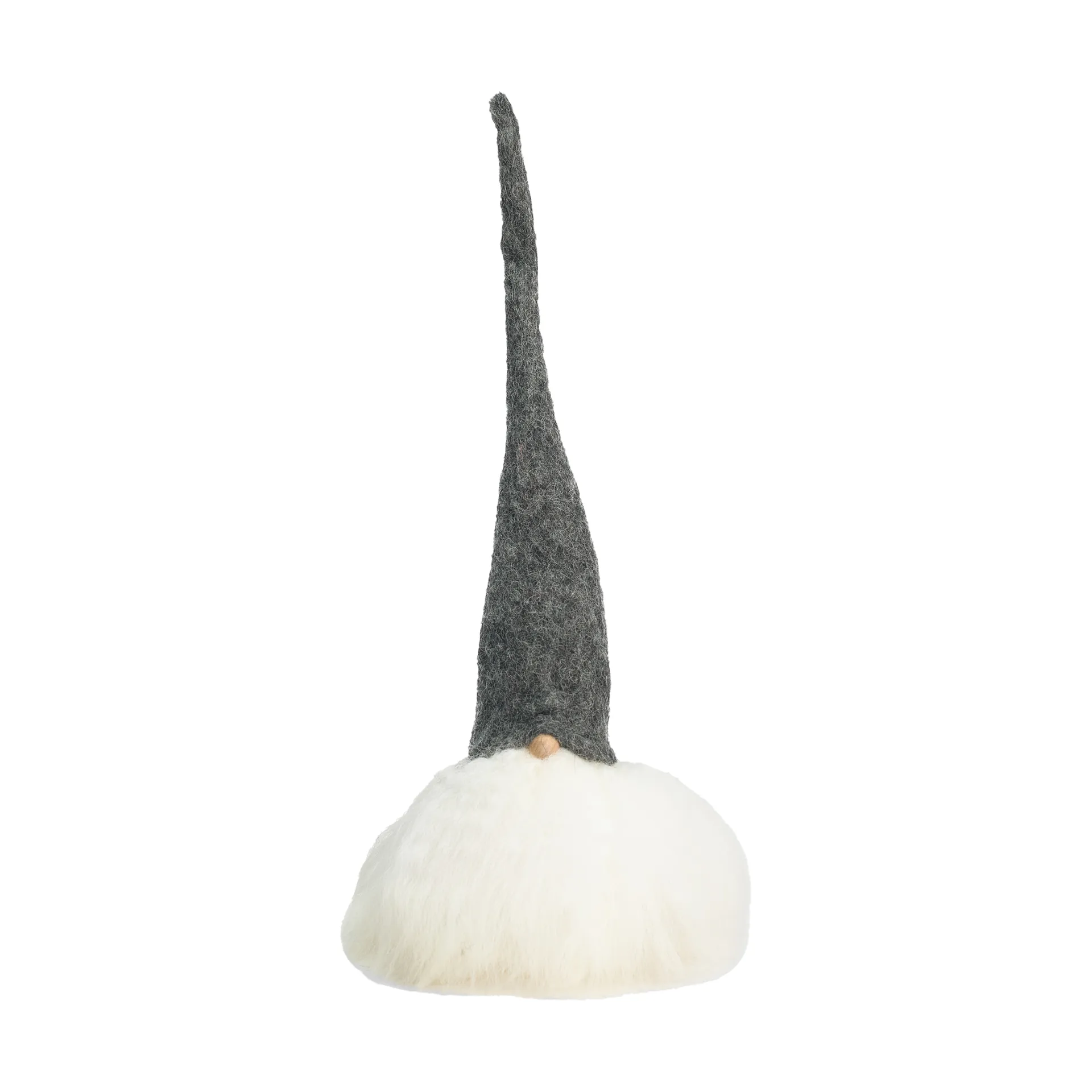 Duende navideño con barba, Gris/blanco, pequeño Åsas tomtebod