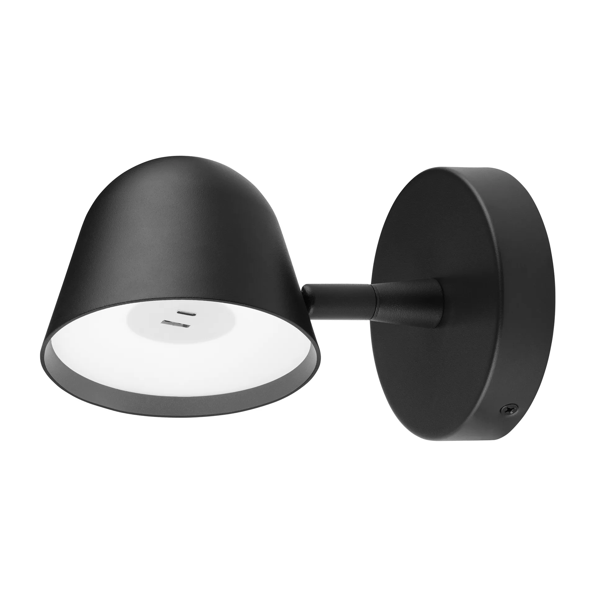 Lámpara de pared Charge Ø11,8 cm, negro Ateljé Lyktan