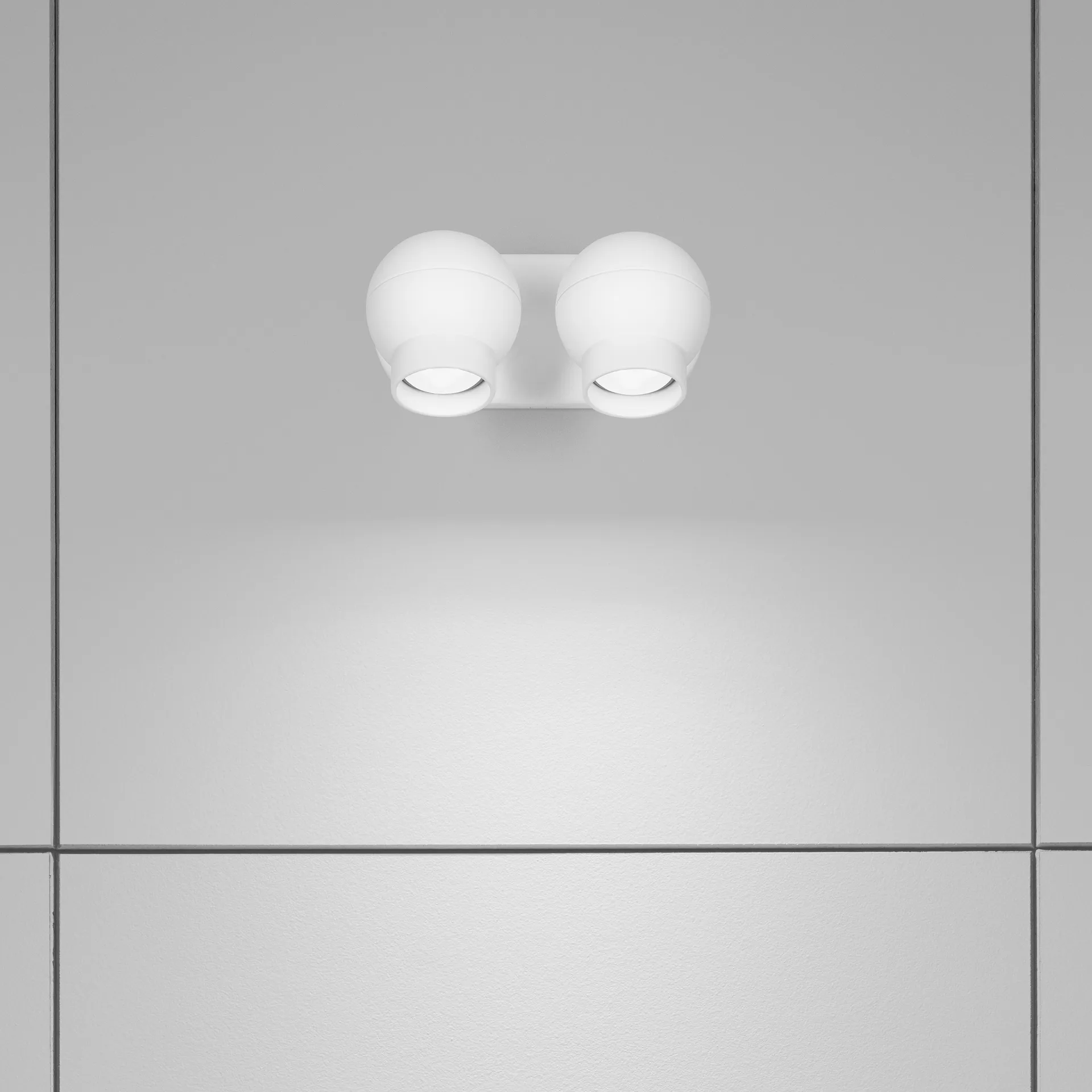 Lámpara de pared Ogle mini twin, blanco Ateljé Lyktan