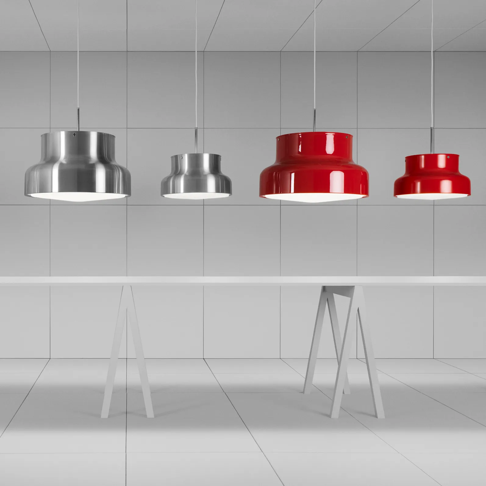 Lámpara de techo Bumling 40cm, aluminio cepillado Ateljé Lyktan