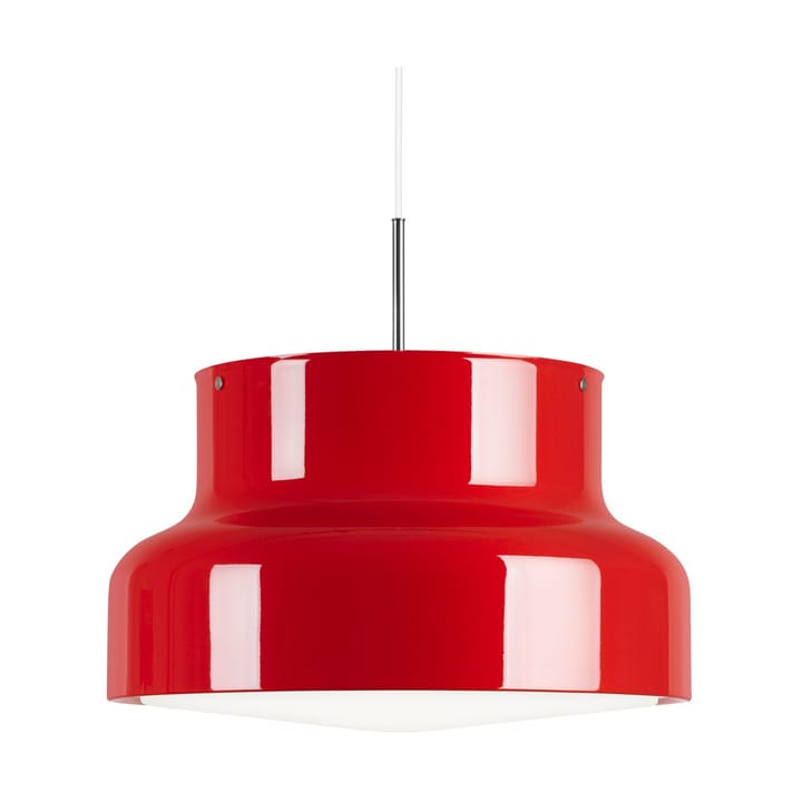 Lámpara grande Bumling 600 mm - Rojo-vidrio opalino - Ateljé Lyktan