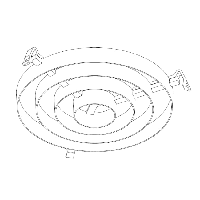 Rejilla circular Bumling - Blanco, ø19cm - Ateljé Lyktan