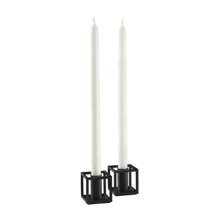 2 Candelabros Kubus Micro, Negro Audo Copenhagen