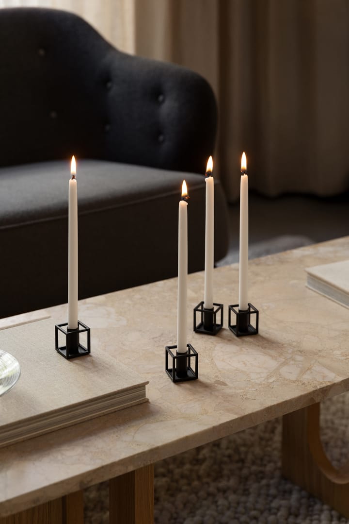 2 Candelabros Kubus Micro, Negro Audo Copenhagen