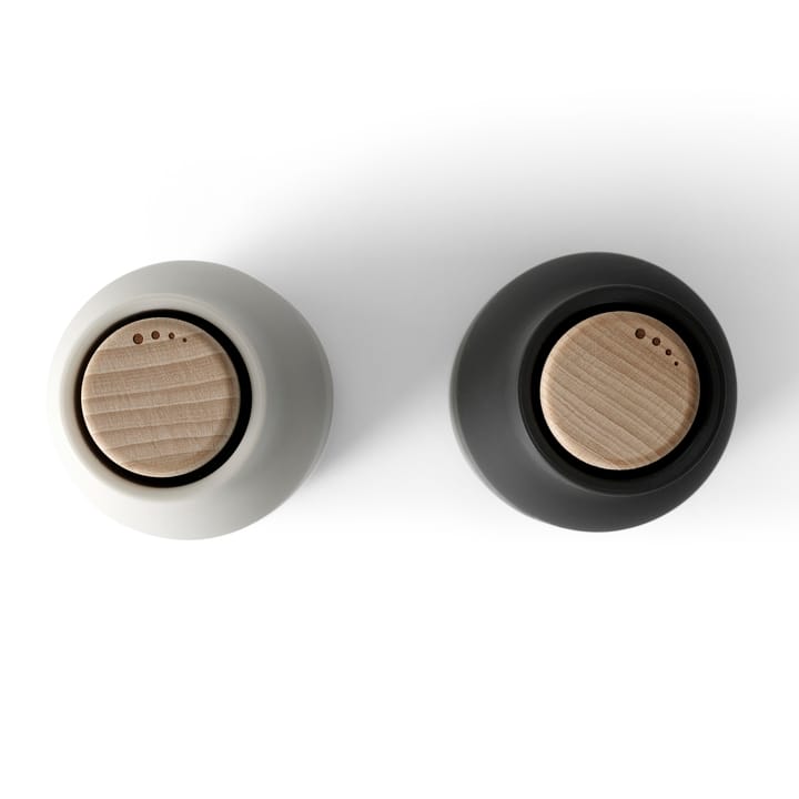 2 molinillos de especias Bottle, Ash-carbon (tapa de haya) Audo Copenhagen